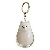 [Mqyra] 犬の毛の思い出キーホルダー | 犬の毛記念ボックス キーホルダーチャーム | 可愛いコンテナペンダント 日常旅行ハンドバッグ バッグ 車用 男女子供大人向けペット用