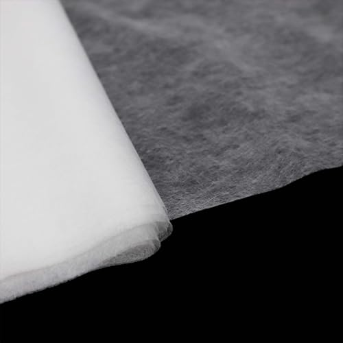 Transparia 19.69in x 6yd Double Sided Fusible Web Light Weight Fusible Interfacing for Sewing Iron on Bonding Web for Fabric and DIY Craft Making