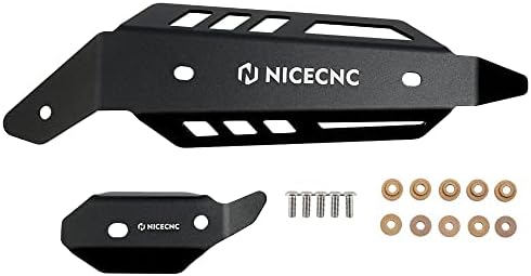 NICECNC Black Mid Tube Heat Shield Compatible with Yamaha Raptor 700 2015-2023, Raptor 700R 2015-2018 2019 2020 2021 2023, 700 Special,Replacement for 2LS-E4728-00-00, 2LS-E4628-00-00