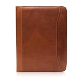Tony Perotti Personalized Italian Leather Portfolio for Men and Women - 8.5' x 11' Genuine Leather Writing Pad Portfolio - Professional Business Padfolio