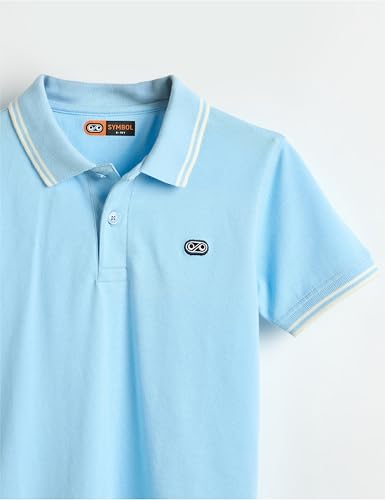 Image of Amazon Brand - Symbol Boys Cotton Rich Solid Polo Tshirt | Collar Tshirts | Half Sleeves | Plain-Regular Fit