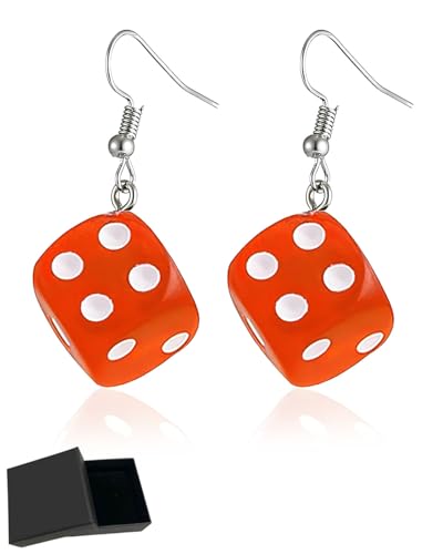 JUKOTA 1 par Pendientes Lindos Resina Para Mujer NiÑa Kawaii Pendientes de dados...