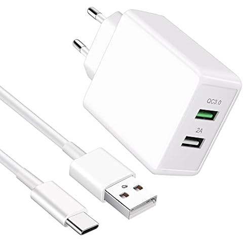 Cargador LUOSIKE USB Doble con Cable USB A a C de 2m Cover