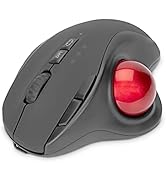 DIGITUS ergonomische Trackball Maus rot 8D (Tasten) 2.4GHz wiederaufl. Batterie schwarz DA-20156