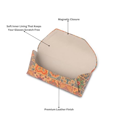 Image of Eyeglass Case Hard Shell, Portable Sunglass Case, fashionable PU Leather Eyeglass Case, Lightweight