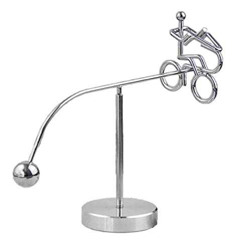 Image of Augen Balancing Pendulum Durable Metal Innovative Stress Relief Toy for Home Office Desktop Gift Decoration (1 Piece, 7709C), Silver