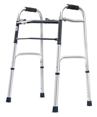 Andador para ancianos, Andador, Andador for subir y bajar escaleras, ligero, de aluminio, ajustable, ayuda for caminar, bastón retráctil de cuatro puntas