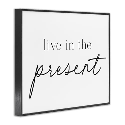 Tableau Live In The Present Stupell Industries impression giclée encadrée - 4