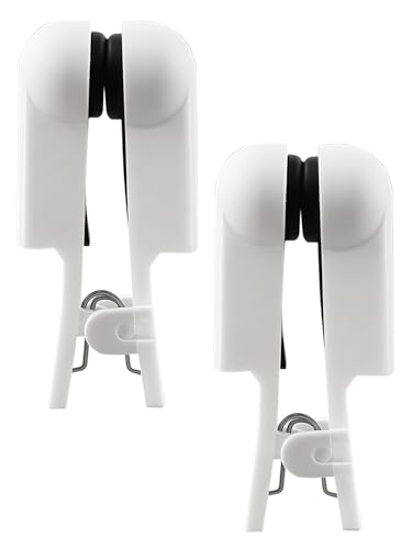 Ear Clip Electrode Double-Sided Rubber White Compatible for Ten Units 7000, Universal Compatibility, Ear Clip Accessory, 1 Pair