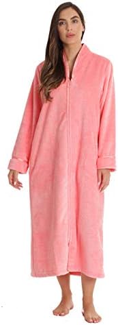 Just Love Plush Zipper Long Robe 6792-COR-3X