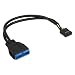 Produktbild InLine 33449M USB 2.0 zu 3.0 Adapterkabel intern, USB 2.0 Mainboard auf USB 3.0 intern, 0,3m