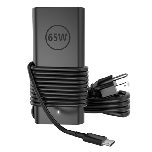 65W USB Type C Laptop Charger Compatible with Dell 13 14 16 Pro Plus