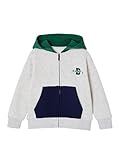 Capuche et poche coloblock VERTBAUDET Sweat garçon zippéà Capuche Vert Anglais 6A