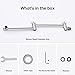 G-Promise Shower Head Extension Arm, Solid Brass Adjustable Extender with Lock Joint, Rise or Lower Rainfall and Fixed Shower Head (16 Inch, Brushed Nickel)