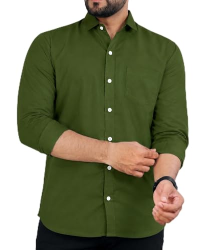 Image of CB-COLEBROOK Men's Casual, Regular Fit, Solid Colour, Lightweight, Button Down, Casual Wear, Shirt with Pocket. Suitable for Office & Casual Use