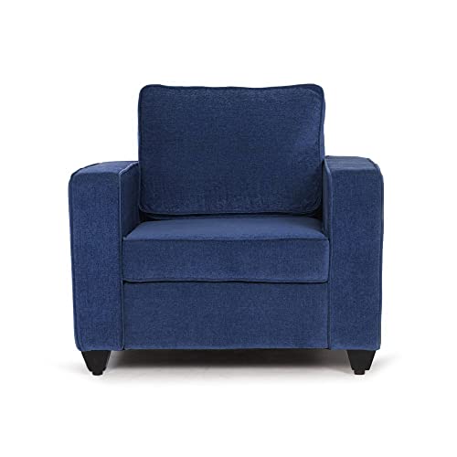 Image of Wakefit Sofa Set | 3 Year Warranty | Sofa 4 Seater, 4 Seater Sofa for Living Room, Wooden Sofa Set, Sofa Set 2+1+1 Seater - Napper(Malphino : Cobalt Blue)