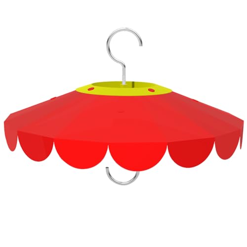 PirateAnt Metal Baffles for Bird Feeders 15 Inch Bird Feeder Rain Guard Hummingbird Feeder Shade Dome Cover with Ant Moat Umbrella Cover for Bird House for Outdoor.