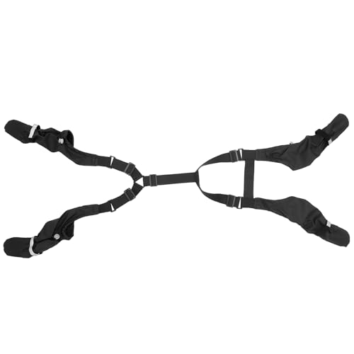 Dog Suspender Boots, Nonslip Dog Paw Boot Leggings, Reflective Dogs Rain Snow Boots, Adjustable Waterproof Dogs Paw Protector Pants(Black-XL-1)