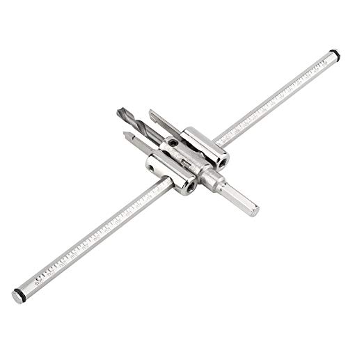 Wendry Adjustable Hole Saw Drill Bit Set, 30-300mm Adjustable DIY Woodworking Tool