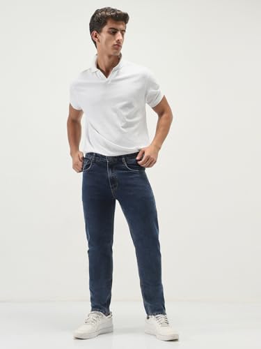 Image of Urbano Fashion Men's Slim Fit Washed Denim Jeans Stretchable
