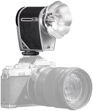 Retro Camera Flash GN10 Modalità automatica e manuale 1/1-1/64 Potenza 28mm Lunghezza focale Compatibile con Canon Sony Fujifilm Olympus Hot-shoe 6200K ± 300K Temperatura colore