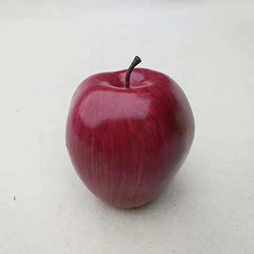 vepoty Simulación de Manzanas, 6 uds., Manzanas de Frutis Falsas, Manzanas Artificiales Rojas de plástico, Manzanas de tamaño Normal realistas para decoración del hogar