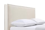Coaster Home Furnishings - Izzy - Wood - Upholstered Panel Headboard with Flange Details, Foam Padding and Contemporary Style - Bedroom - Queen/Full Size - Sand - 315985QF