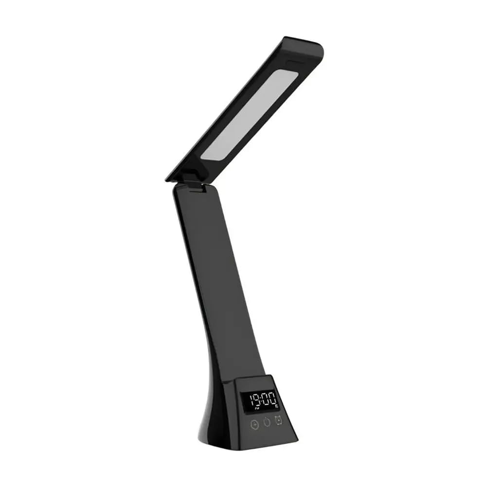 CTRLZS Rechargeable Desk Lamp Eye-Caring Desk Lamp with LCD Display Foldable Arm Eye-Caring Table Lamps Black