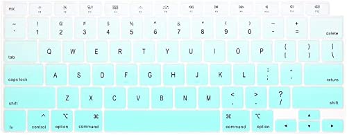 Justec 2020 Ultra Thin Soft TPU Protective Skin Keyboard Cover for MacBook Air 13 Inch 2020 Compatible Model A2179/A2337 (Gradient Mint Green) (B09J2LTMKF) Amazon Price History, Amazon Price Tracker