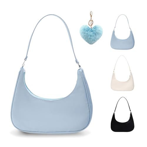 GIDWRIY Kleine Schultertasche Damen Blau, Tasche Aesthetic Y2k...