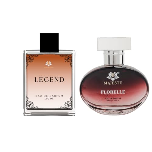 Image of Legend & Florelle Perfume Pack of 2 | Luxury Long-Lasting | Men & Women Perfume | Elegant Scent for Daily Use | Legend 100ml & Florelle 50ml