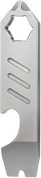 Titanium EDC Pry Bar, Portable Pocket Mini Prybar Tool with Bottle Opener Pocket Mini Pry Bar for Everyday Carry Camping