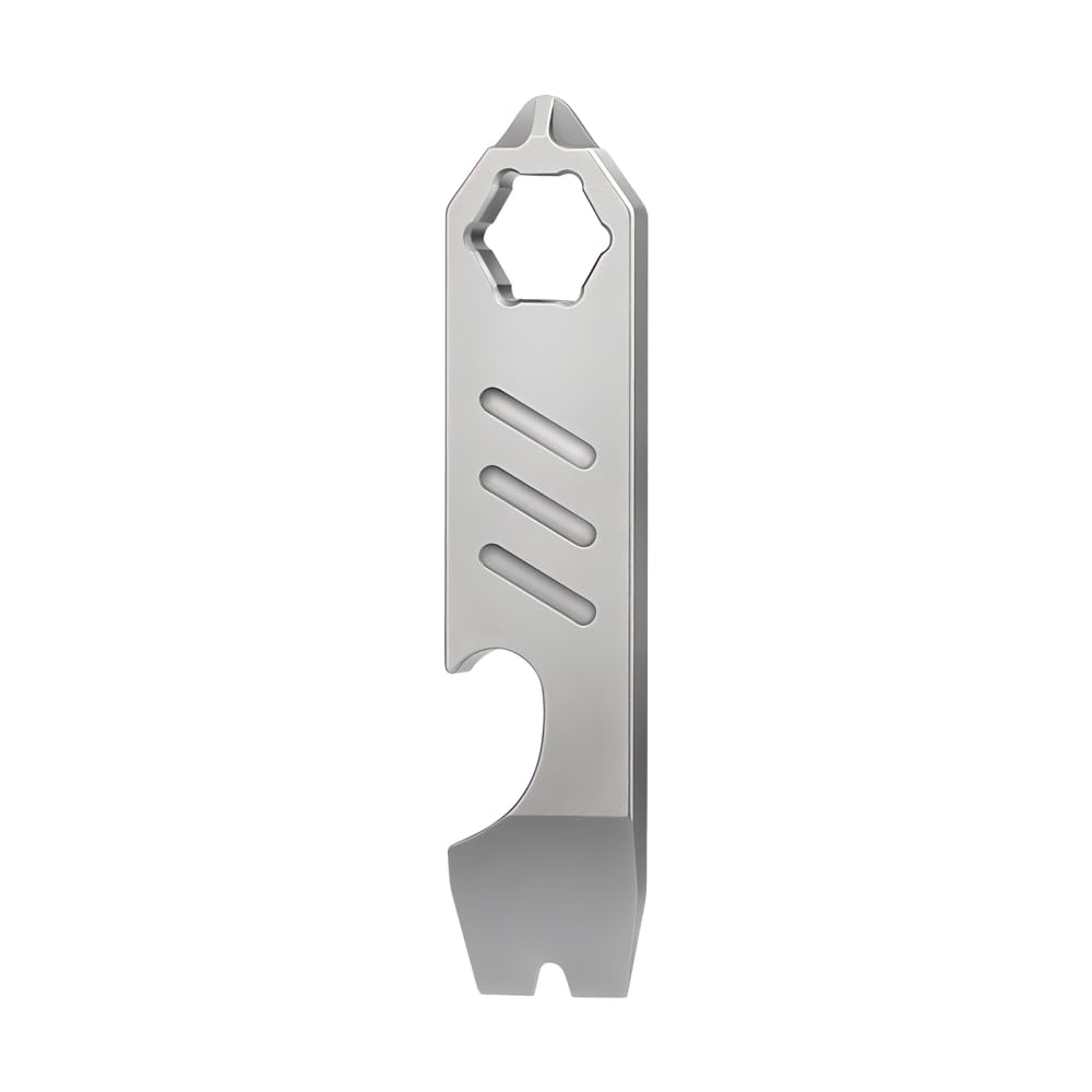 Bdkmms Screwdriver With Scale Titanium Edc Pry Bar, Portable Pocket Mini Prybar Tool With Bottle Opener Pocket Mini Pry Bar For Everyday Carry Camping