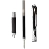 Pentel Energel 0.7 mm RTX Retractable Black Ink Pens - Medium Point, Metal Tip Pack of 10