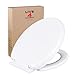 Price comparison product image Slow Soft Close Toilet Seats White, Top Fixing, Stay Tight Lid Oval Shape, Heavy Duty Urea-Formaldehyde Anti-Bacterial Material Hygienic Easy to Clean for Bathroom Washroom Home