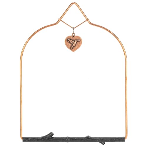 Pop's Birding Copper Hummingbird Swing for Outdoors - Perfect Bird Perch for Small Birds - 100% Made in USA with Copper Hook Included