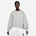 Nike, Women's, Sportswear Phoenix Fleece Over-Oversized Crew-Neck Sweatshirt, Dark Grey Heather/Sail, L