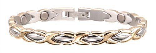 Sabona Lady Executive Dress Gold Duet Magnetic Bracelet - Medium