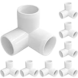 3 Way 1-Inch Tee PVC Fitting Build Heavy Duty Greenhouse Frame Furniture Connectors (Pack of 8)
