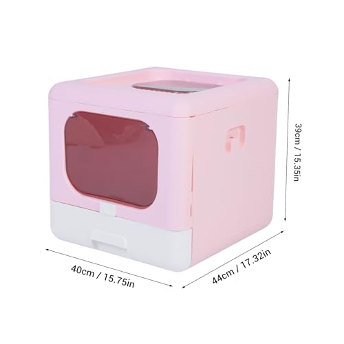 Arenero plegable para gatos con tapa y control de olores miniatura 5