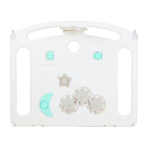 BabyGoo 遊べて楽しい 窓付き ベビーサークル リニューアル版 折畳み 180*145 事故防止設計 ベビーゲート ベビーフェンス 滑り止め付 広めの隙間で安心設計 扉付き 設置簡単 工具不要 【安全検査済み|保証書付】 (おもちゃパネル単品)