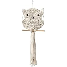 SlenyuBridal Owl Macrame Wall Hanging, Bohemian Hand Woven Boho Tapestry Owl Macrame Wall Art Decor for Living Room Office Bedroom Home Decor Large