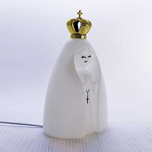 Luminária Abajur Nossa Senhora Aparecida Decorfun Branco 10010521
