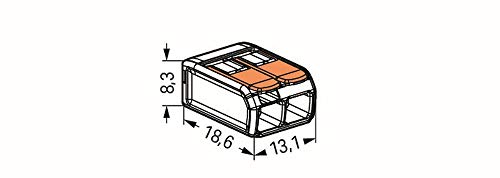 WAGO 221-412 | 2-Conductor Compact Splicing Connectors, Electrical Wire Connectors for easy & reliable connection, Lever-actuated Electrical Connectors, Suitable for all wires upto 4 mm² - Pack of 100 - Image 5