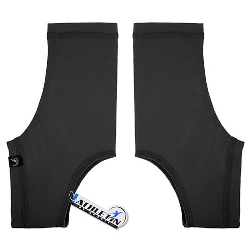 ATHLETIN BE SPORTY Football Spats Cleat Covers - Shoe Covers for Football Cleats, 7v7, Lacrosse & Soccer - Durable Stretch Fit, Non-Slip Athletic Performance for Men & Youth Black