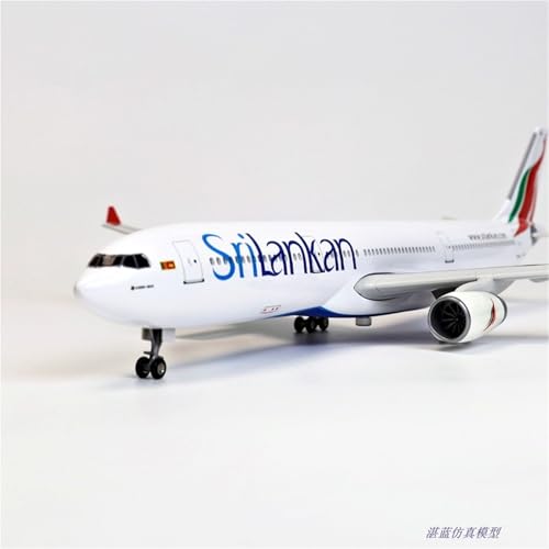 Modelo de avión SriLankan Airlines A330 a escala 1/135 de colección con luz LED 2