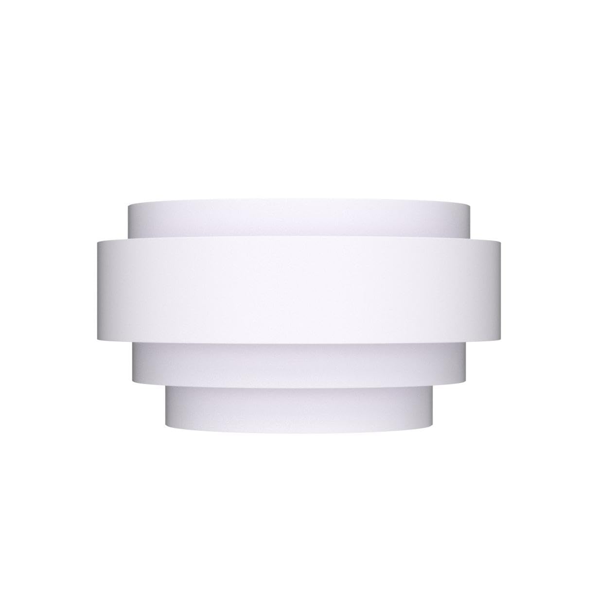 Juego de 2 apliques de pared modernos para interiores, lámpara de pared de metal de media luna, color blanco para escalera, pasillo, cine en casa y dormitorio (2 unidades) 4