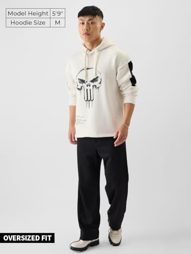 Image of The Souled Store Punisher: Vigilante Men Oversized Hoodies