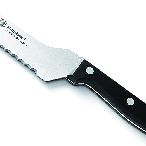 Humbee Chef Serrated Bread Knife Offset Blade Edge Bread Knife 12 Inch Offset Black,Bk-12-Os #TOP1