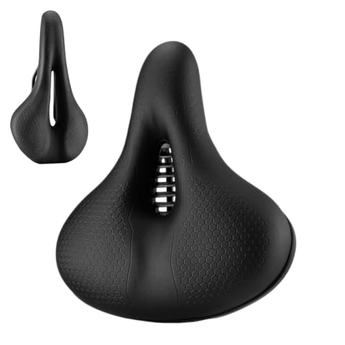 Ascent Saddle 2.0 - Ascent Bike Saddle for Hip Comfort Shock-Absorbing Design Breathable Fabric. Bike Seat. for Road & Mountain Biking Secure Installation. (Comfort)